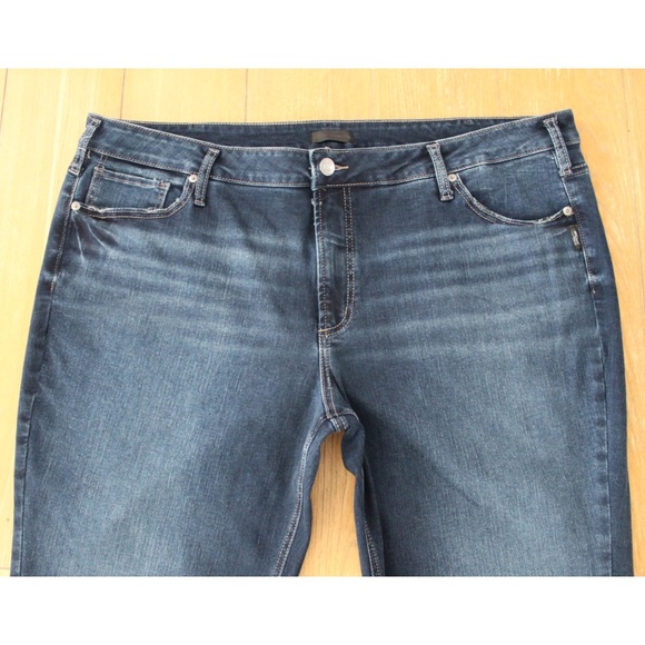Silver Jeans Co. Suki Mid Rise Straight Leg Jeans Plus Size 24 - Picture 2 of 8
